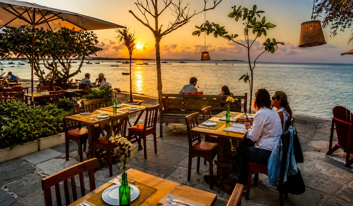 Prato do Belli Belli Gastrobar à beira-mar em Búzios