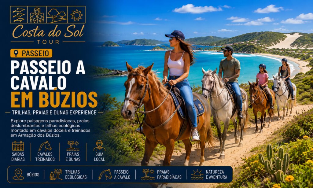 Passeio a Cavalo em Búzios – Trilhas, Praias e Dunas