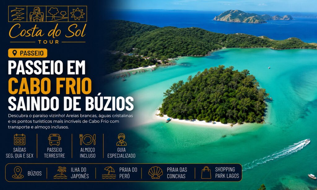 Passeio em Cabo Frio saindo de Búzios