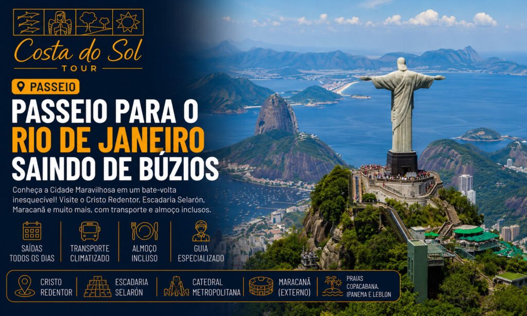 Passeio para o Rio de Janeiro saindo de Búzios