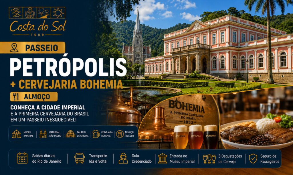Petrópolis + Cervejaria Bohemia + Almoço