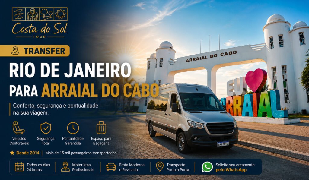 Transfer Rio de Janeiro para Arraial do Cabo